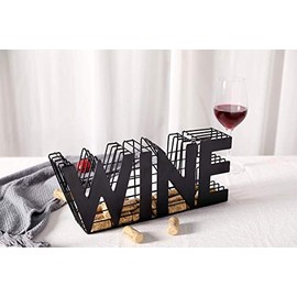 JHY DESIGN Wine Cork holder-13.5" Length Metal Craft Wine Cork Storage