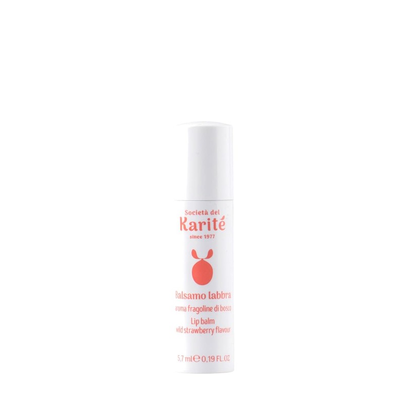 Lippenbalsam mit Sheabutter und Hyaluronsäure – Aroma Walderdbeeren, 5,7 ml,