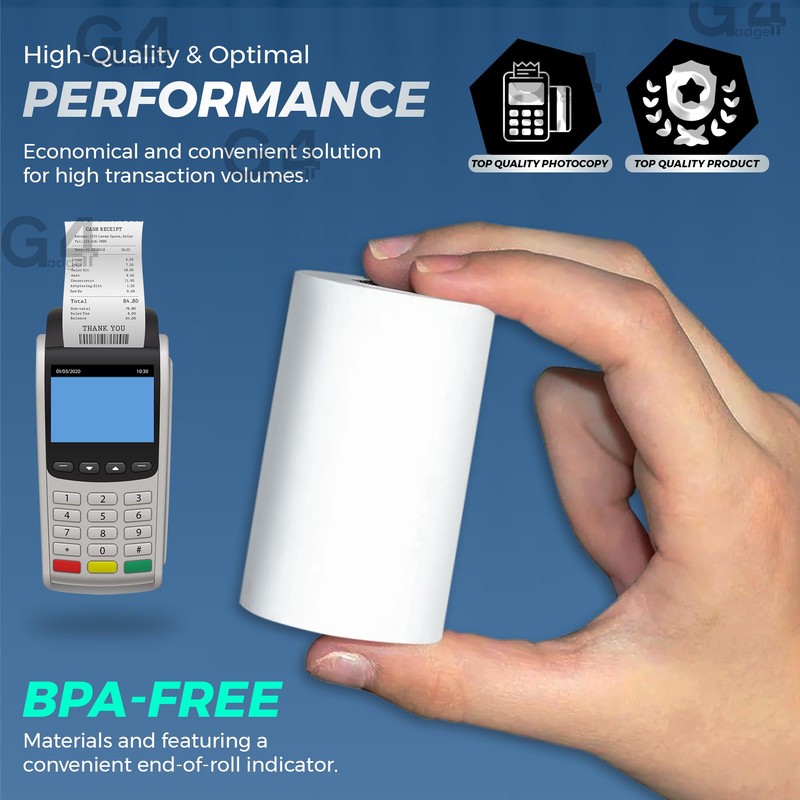 5 Rolls of 57 x 40mm Thermal Paper Till Rolls