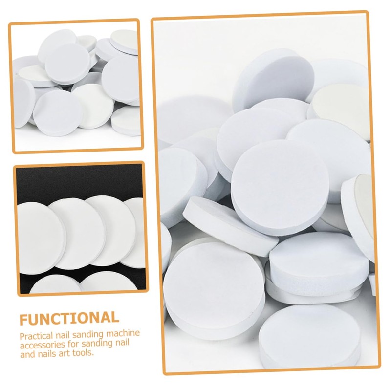 BIUDECO Manicure Grinding Slices 50pcs Nail Sanding Discs for Exfoliating