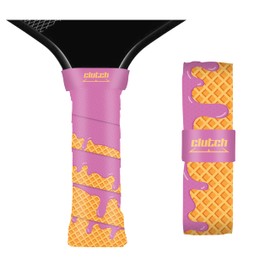 Clutch Sports Apparel Pink Ice Cream Drip Pickleball Paddle Grip Tape, 1.0mm Anti-Slip Cushioned Grip for Ultimate Control, High-Durability Grip Wrap Performance on All Paddles