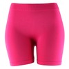 Basic Solid Biker Short Spandex Yoga Leggings (12 inch, Fuchsia)