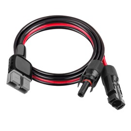XRDS -RF Solar Panel Charge Cable 50A with Anderson-Style High-Amperage Connector, 10AWG Heavy-Duty Extension Cord for Solar Power Systems, RVs, and Off-Grid Applications 3 FT