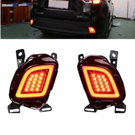 ECAHAYAKU LED Rear Bumper Light For Toyota Highlander 2015 2016 2017 2018 LED Tail Brake Lights Fog Light Turn Signal Light