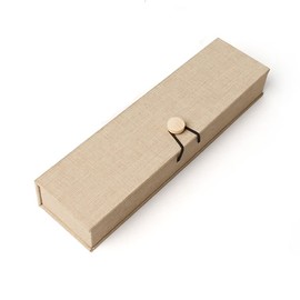 tooloflife Jewellery Box Birthday Festival Gift Box 1 x Wooden Jewellery Holder for Rings Bracelets Necklace Jewelry Gift Box (Necklace Box), Linen Wood