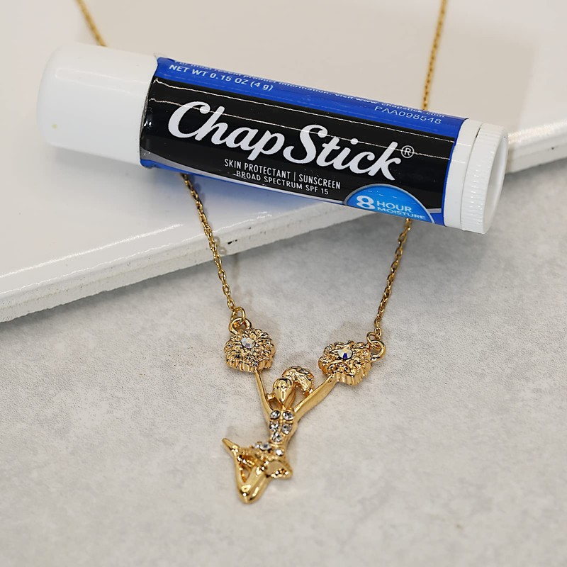 chelseachicNYC Pom Pom Cheerleader Necklace Gold Plated