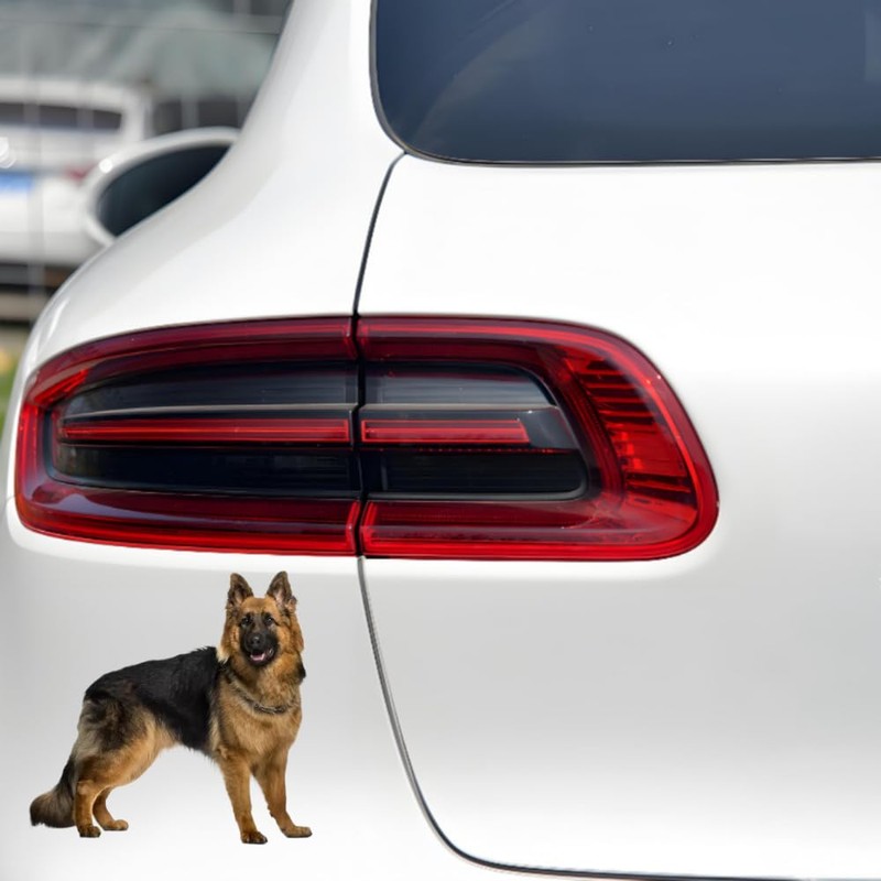 German Shepherd 3D Sticker Waterproof Reflective for Car, Laptop, Fridge,
