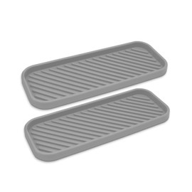 Cook Pro Multipurpose Set of 2 Silicone Tabletop Mat, Small, Gray