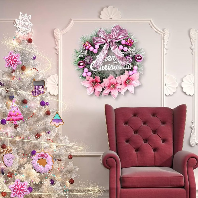 Aisszhao 12Pcs Pink Christmas Nutcracker Ornaments for Christmas Tree Decor,Pink
