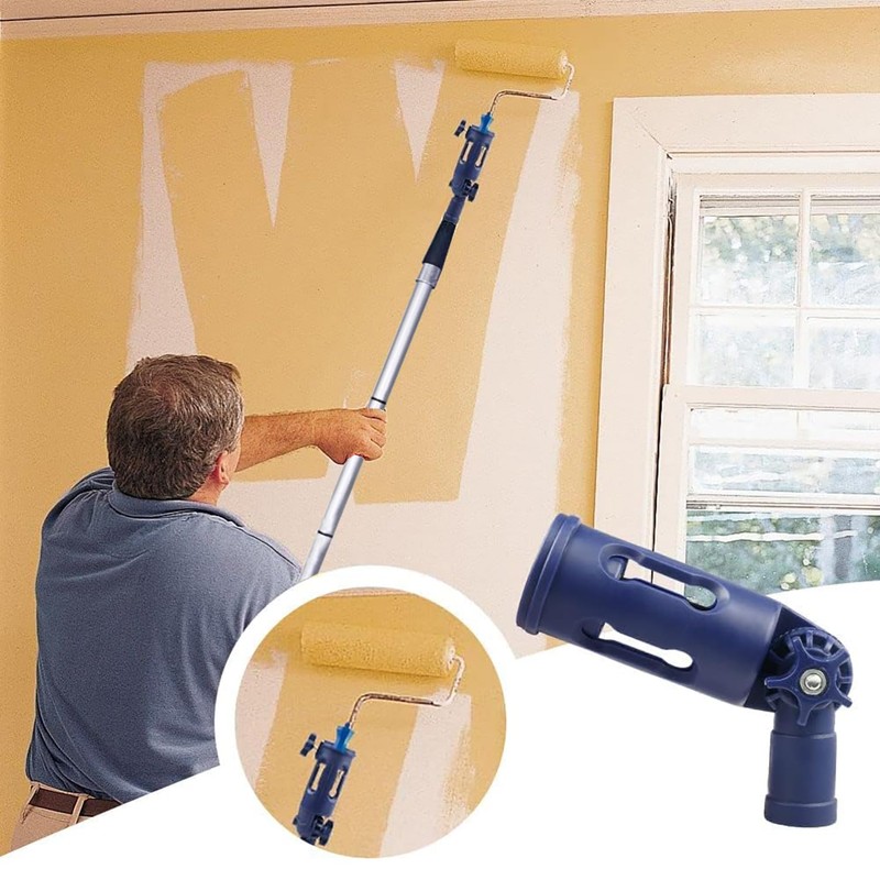 Multi-Angle Paint Brush Extender Set,Multi-Angle Paint Brush Extension Pole,1m Stainless