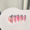 Antique Rose Wall Handmade Nail Tips - Oval / 앤틱