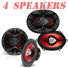 Boss Audio Front & Rear Replacement Speakers for 1992-1996 For F150, F250 Pickup