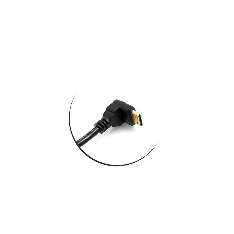 SYSTEM-S Mini HDMI Upwards Angled Angle Plug 90° Degrees to
