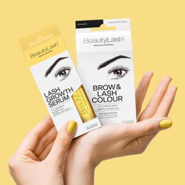 BeautyLash BROW & LASH COLOUR - Balances Gaps for Full Brows and Intense Brown Eyelashes - Vegan, Smudge-proof and Waterproof - Lasts up to 6 Weeks - 7 ml