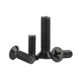 ORANXIN M5 x 8 mm 20 Pieces Cross Flat Head Bolts Stainless Steel 304 Black Zinc Countersunk Screws Machine Screws Metric Fixings