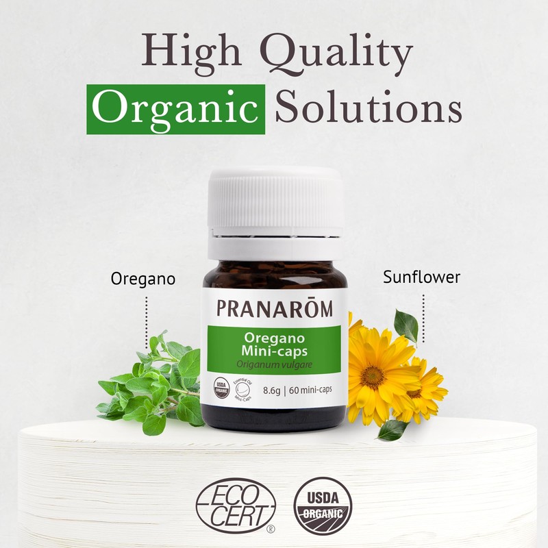 Pranarom - Aromaforce Oregano Mini-Caps - Certified Organic Ingredients for