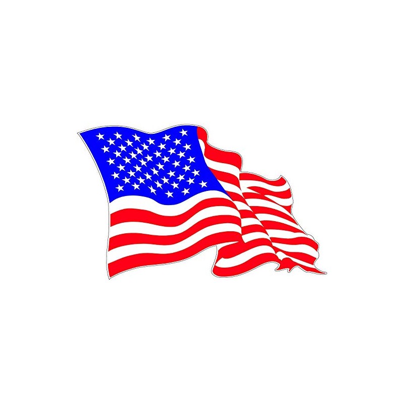 UV Laminated American Flag Rv Trailer Graphics Decal 48" inch