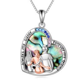 Sisters Necklace Gifts Sterling Silver Always My Sister Forever My Friend Pendant Gifts for Sisters Sister Birthday Gift Sister Gift for Her Christmas Gift