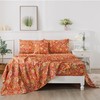 FADFAY Paisley Sheets Set Twin Bohemian Damask Paisley Bedding Luxurious