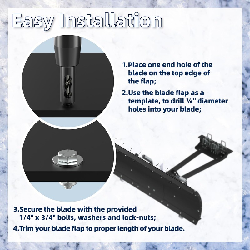 8” Universal Snow Plow Blade Flap for Kolpin & Polaris