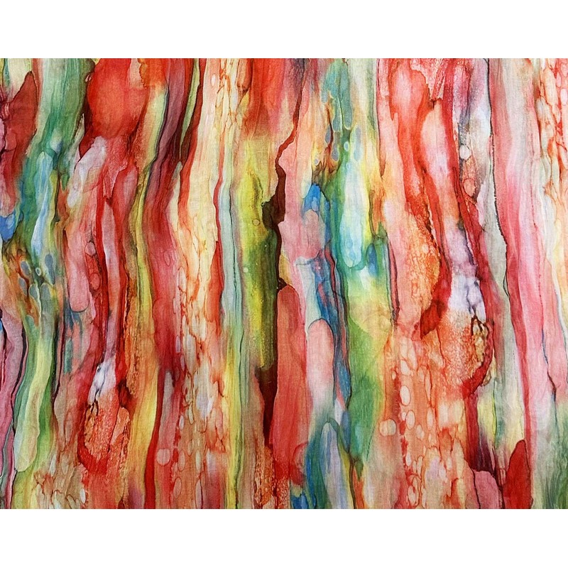Jeamis Rainbow Silk Loop Colour Gradient Spring Round Scarf Rainbow