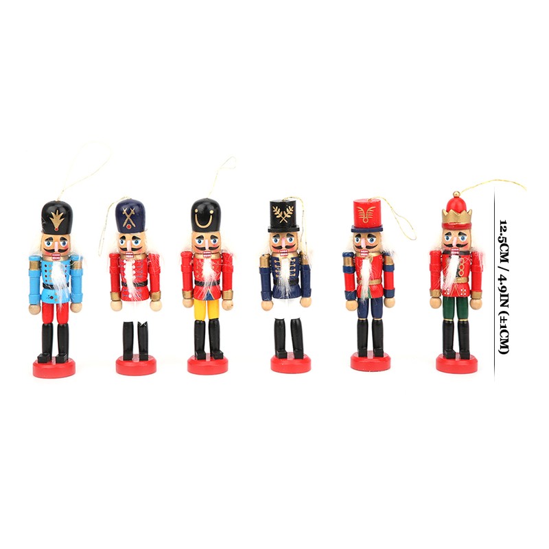 Wooden Nutcracker Doll Soldier Puppet Christmas Ornaments Decoration for Home