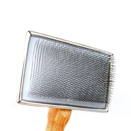 Claw Claws Pet Slicker Brush for Large Dogs, Wooden Handle with Stainless Steel Soft Pins, Gently Remove Tangled, Loose Undercoat and Mats Hair, Pet Grooming Brush Tool (8")