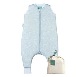 molis&co. Baby Sleeping Bag With Feet 2.5 TOG Size: 90 cm. Ideal for transitional period and winter. Grey print. 100% cotton (Oeko-Tex 100).