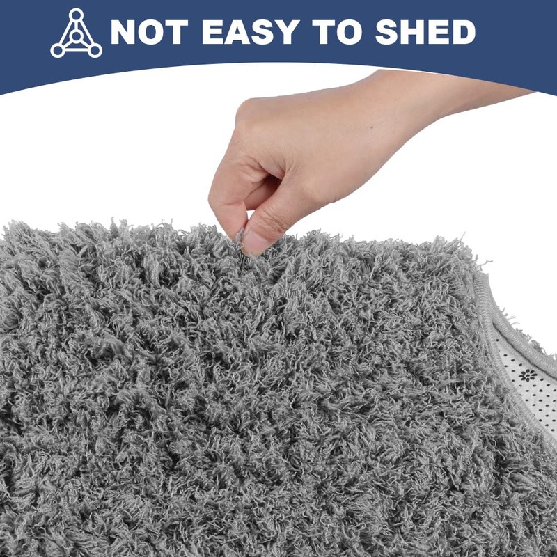 AOOWU Absorbent Toilet Mat, 40x50 cm U-shape Non Slip Dry