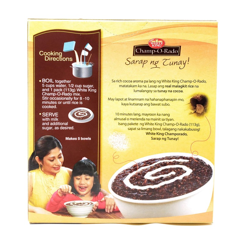 White King Champ-O-Rado Chocolate Rice Porridge Mix (3 Pack, Total