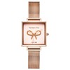 VICTORIA HYDE Women Watches Analog Quartz 3D Bow Pattern Square