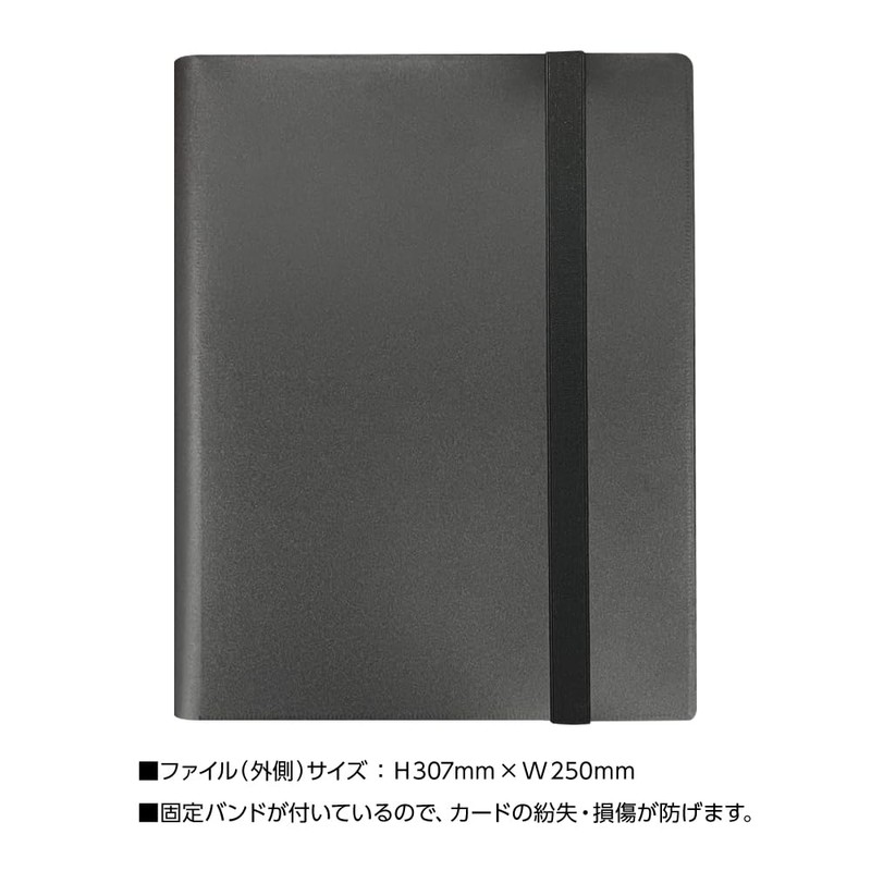BR Black File 360 Pocket Sheet Secure Card File with