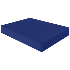 HOME ACE Royal Blue 180 Thread Count Non Iron Percale Fitted Sheet, Twin Size, 92 x 190CM, 100% Poly Cotton