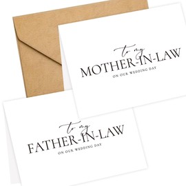 LADY&HOME Wedding Day Cards to Father-in-law & Mother-in-law (Set of 2)