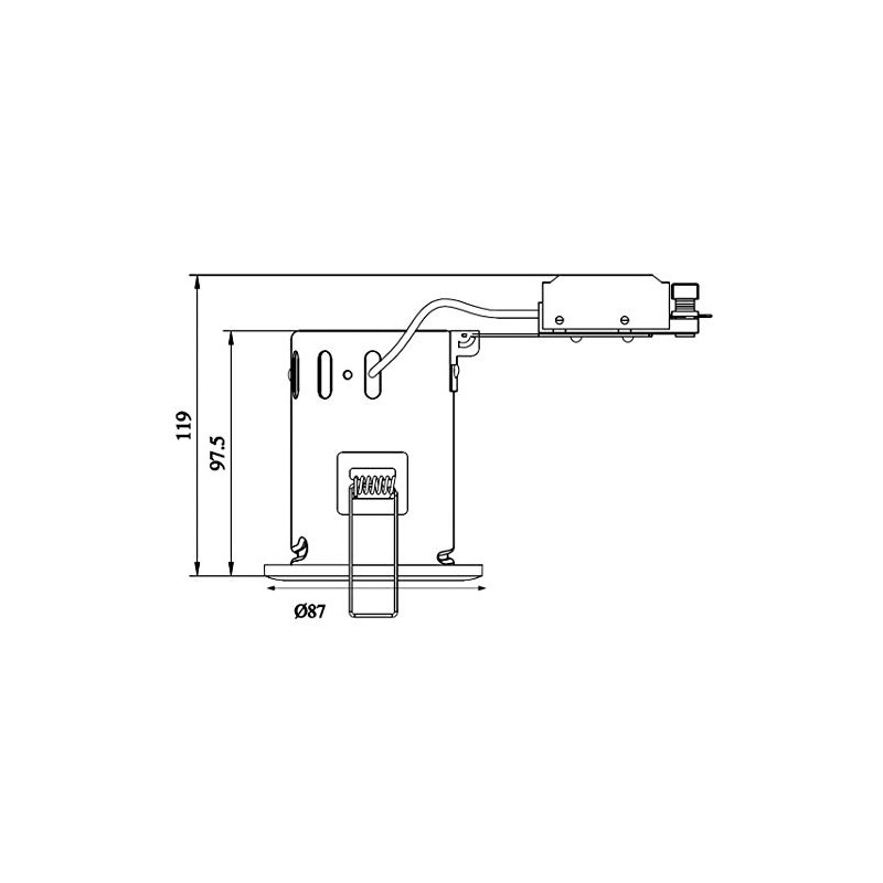 Knightsbridge IP65 230V GU10 IC Fire Rated Shower Light-Brass, Metal