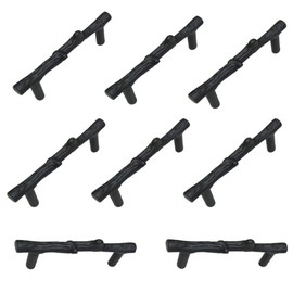 Huyfoig 3 Inch Cabinet Pulls, Black Tree Branch Cabinet Handles, Modern Rustic Twig Cabin Drawer Pulls Decorative Replacement Handles 3" 8 Pack