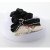 (2 types) Cubic Ribbon Scrunchy Black / (2종) 큐빅 리본