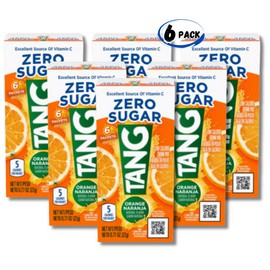 Tang On the Go Zero Sugar Orange Drink Mix (6 BOXES - 36 PACKETS)