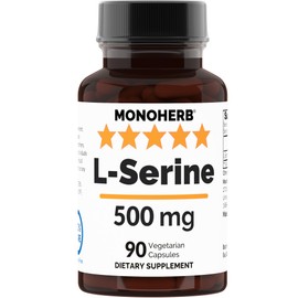 MONOHERB L-Serine 500 mg - 90 Veg Capsules - 90 Servings