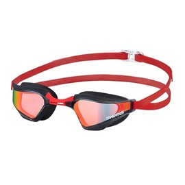 SWANS Valkyrie SR-72MIT AB Mirrored Competition Swimming Goggles - Scratch Protection, Anti-Fog, UV Protection, Colour: Smoke Red (SMR)