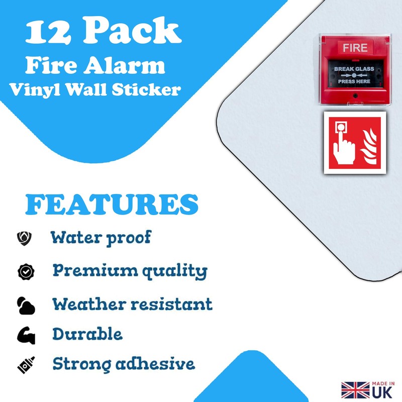 Fire Alarm Call Point - Waterproof Vinyl Sticker Signs -