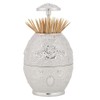 1pc Metal zinc Alloy Toothpick Holder Flower Pattern Hand Press