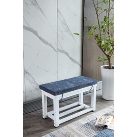 Loveboat - Cojín de Banco de Piano, Lavable para Almacenamiento de Zapatos, Ventana, Piano, Comedor, 30 x 14 x 2 Pulgadas, Color Azul Marino