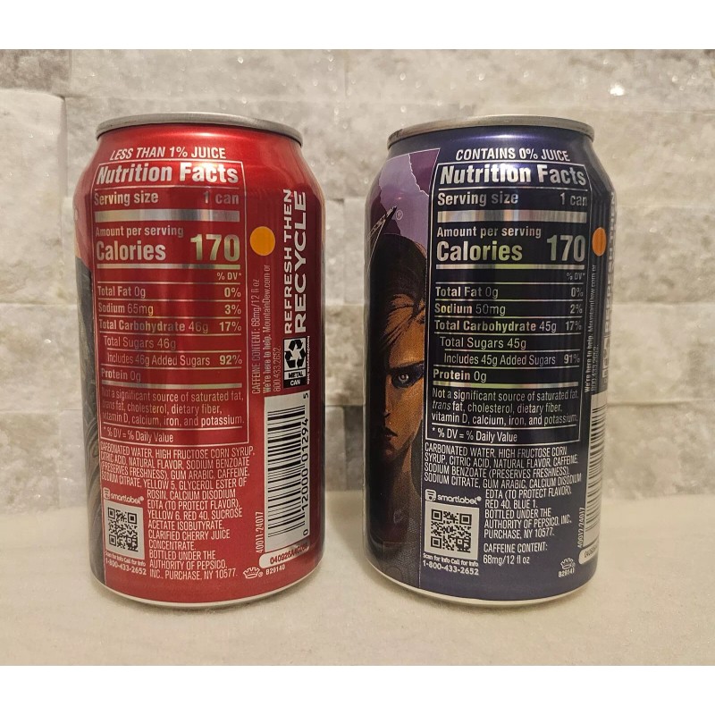 Mountain Dew World of Warcraft Citrus Cherry and Citrus Blackberry