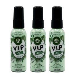 Air Wick V.I.P. Pre-Poop Toilet Spray, Mint Jet Setter  (pack Of 3)
