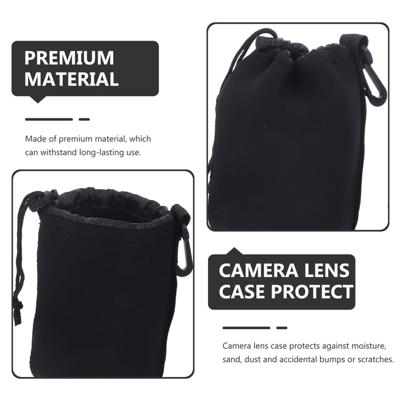 Homoyoyo 3pcs Lens Bag Digital Camera Case Mini Camera Lens