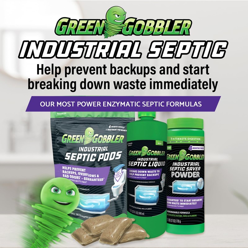 Green Gobbler Septic Tank Treatment Powder | 7 -in- 1