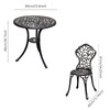 JARDIN DE CENTENNIAL Patio Bistro Set.Rust-Resistant Cast Aluminum Bistro Table