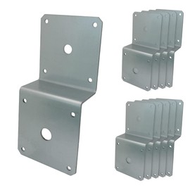 Galvanized Deck Joist Tie Plate, Z Bracket for 2x4 Cross Joist and 4x4 Post - Corner Brace Support, 14 Gauge (10 Pack)