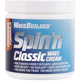 WaveBuilder Spin'n Classic Wave Cream, Strong Original Formula Holds Hair Waves, 8 Ounce